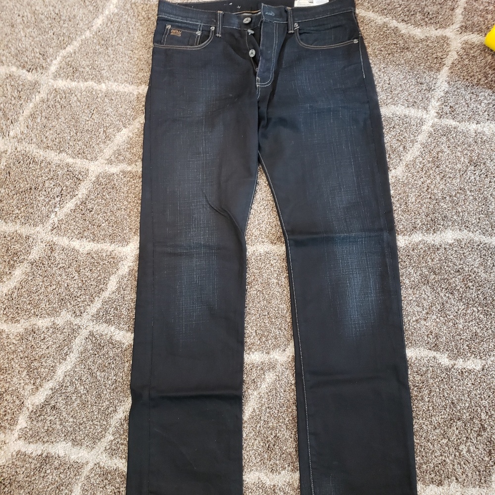 G-Star Raw '3301 STRAIGHT' DARK WASH JEANS W33 L34